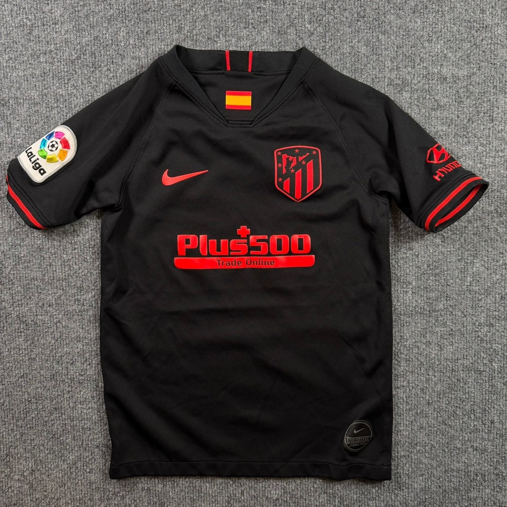 Nike Atletico Madrid Jersey Youth Small Black Red 2019-20 Third Kit AJ5791-011